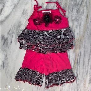 2 piece girls tank and short set  size 18months